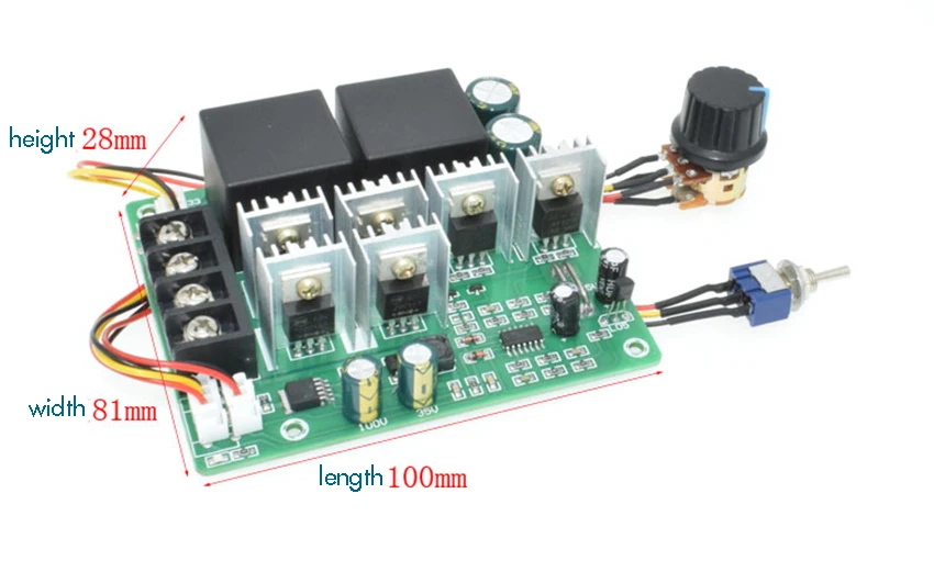 Регулятор скорости двигателя 12V 24V 48V 40A регулятор оборотов, предохранительная защита тока, 775 мотор с постоянным магнитом DC щетка редуктор