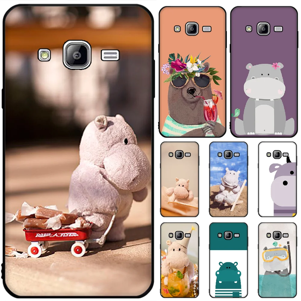 

OFFeier Cute Hippo Phone Case For Samsung J6 Prime 7 Plus Peime J7 Neo J8 J6Plus J7 Duo 2018 2019