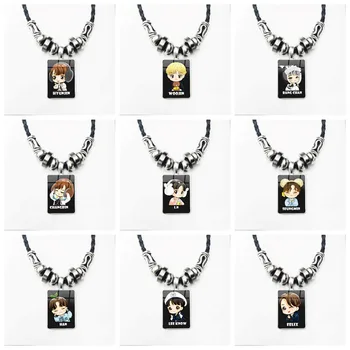 

1 Pcs StrayKids Anime Cute Avatar I N SEUNGMIN HAN LEE KNOW FELIX Necklace Retro Time Gem Box Long DIY Clavicle Chain