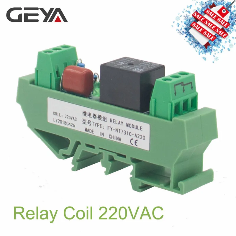 GEYA 1 канальный релейный модуль AC/DC 24 в 12 В 230VAC на din-рейке GSM релейный модуль управления таймером