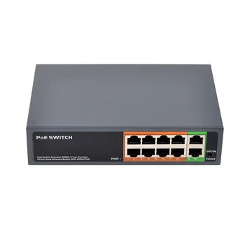 

PSE108EX V2.0 104W 8 Port Poe Plus 2 Uplink with Extender Function IEEE802.3Af/At Network Poe Switch(EU Plug)