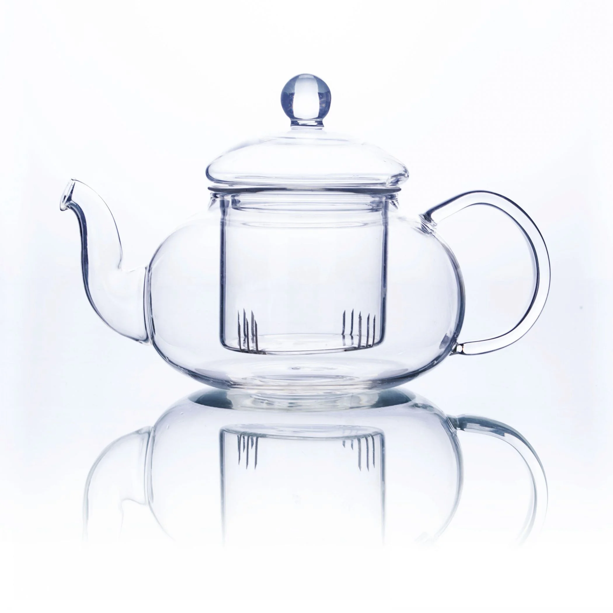 1 шт. различные формы ручной работы термостойкого стекла Прозрачный цветочный чайник с крышкой - Цвет: 143 635ml