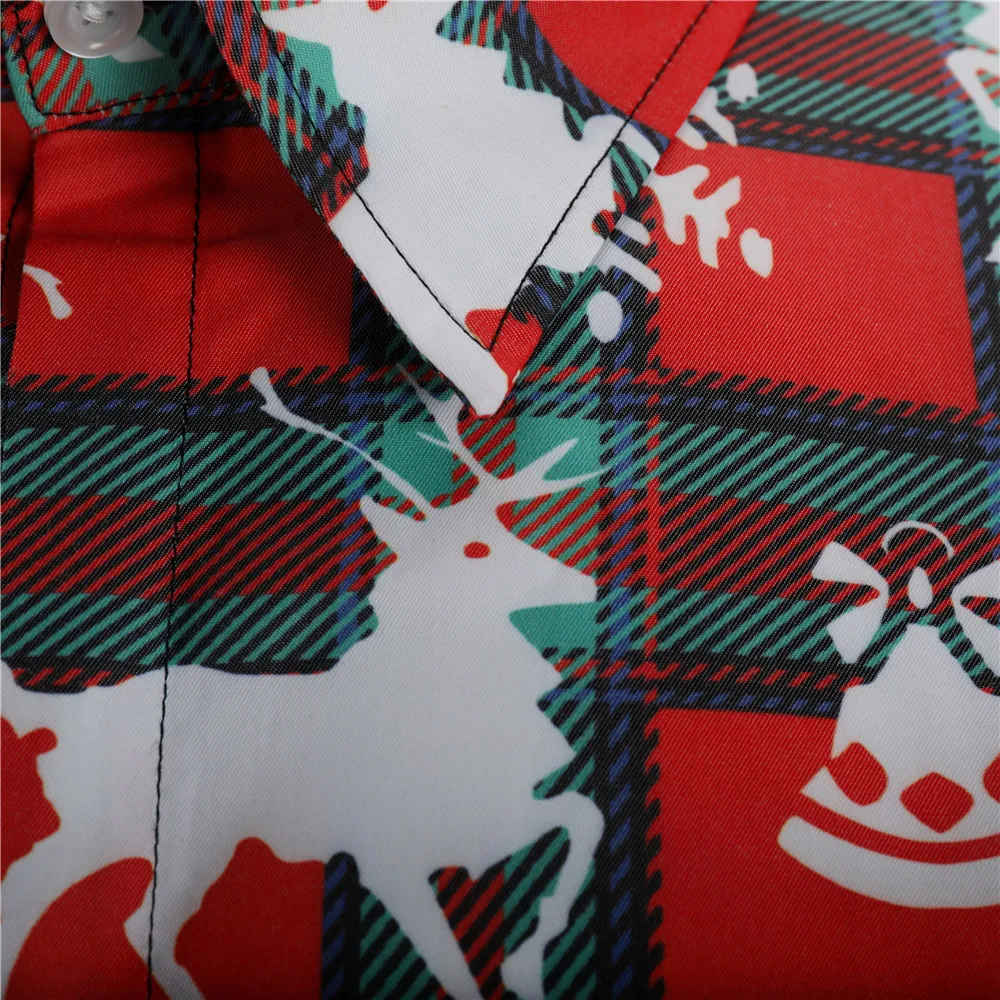 Оформление складов) Рождественская рубашка блузка мужская повседневная ...