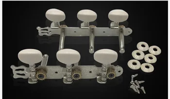 

2Pcs/set Classical Guitar Tuner Acoustic Classical Guitar Tuning Keys Steel Pegs Machine Heads Set New