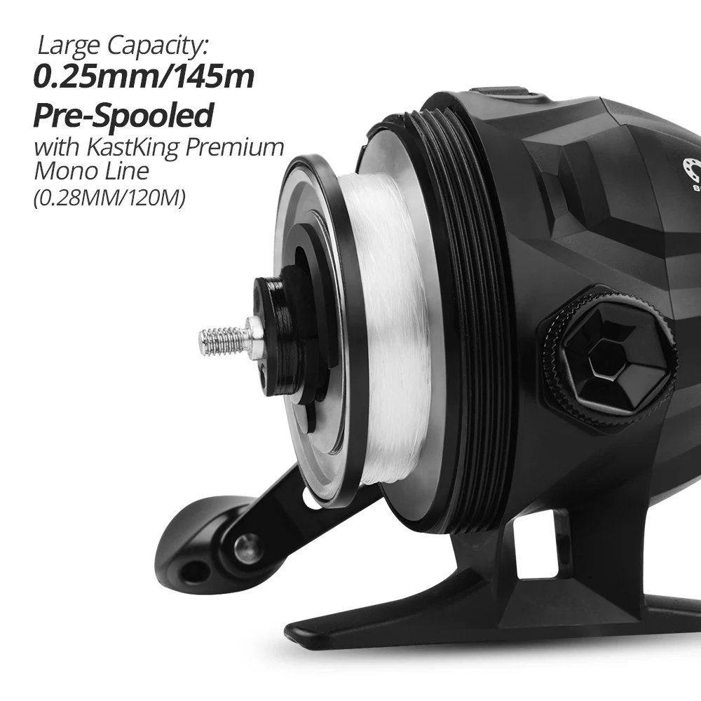 KastKing Brutus Fishing Reel 4.0:1 Gear Ratio 5+1 Ball Bearing 5kg Max Drag  Fishing Coil Spincast Reel With 10LB Fishing Line