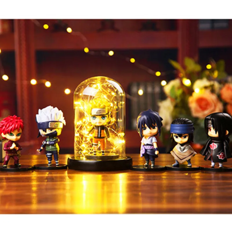 Japanese Anime NARUTO Fire Tree Silver Flower Creative PVC Luminous Action Figure Collectible Model Toys A261