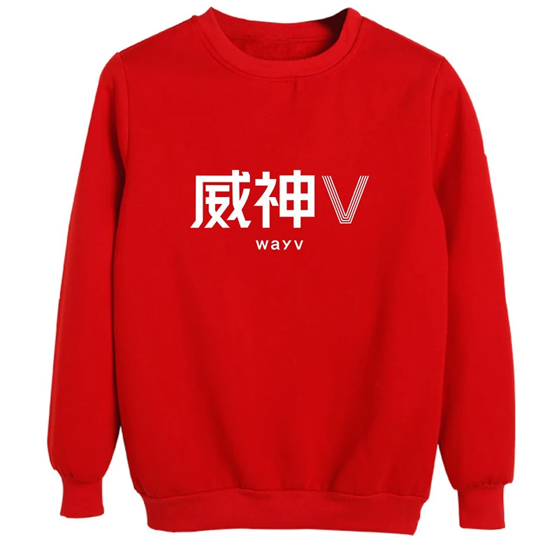 KPOP NCT китайская команда WAYV альбом одежда для мужчин и женщин с тем же абзацем осень весна круглый вырез свитер дропшиппинг