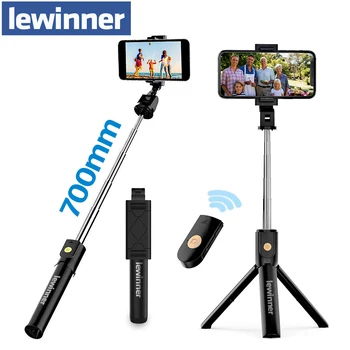 

Lewinner 3in1 Wireless Bluetooth Selfie Stick for iphone/Android Foldable Handheld Monopod Shutter Remote Extendable Mini Tripod