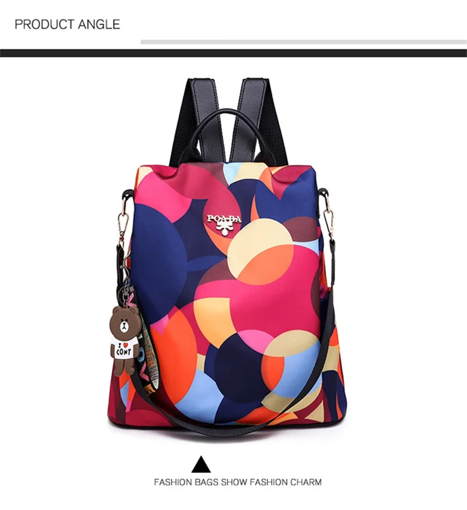 Модный рюкзак, сумка Mochila Feminina, водонепроницаемый, ткань Оксфорд, женский рюкзак, многофункциональный, Противоугонный, для улицы, для путешествий, рюкзаки
