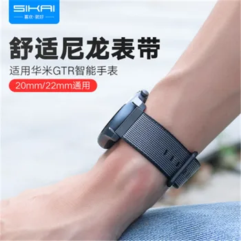 

gtr nylon Strap for Amazfit GTR 47mm Watch strap 42mm Fine weaving nylon Stainless steel buckle canvas watchband amazfit gtr