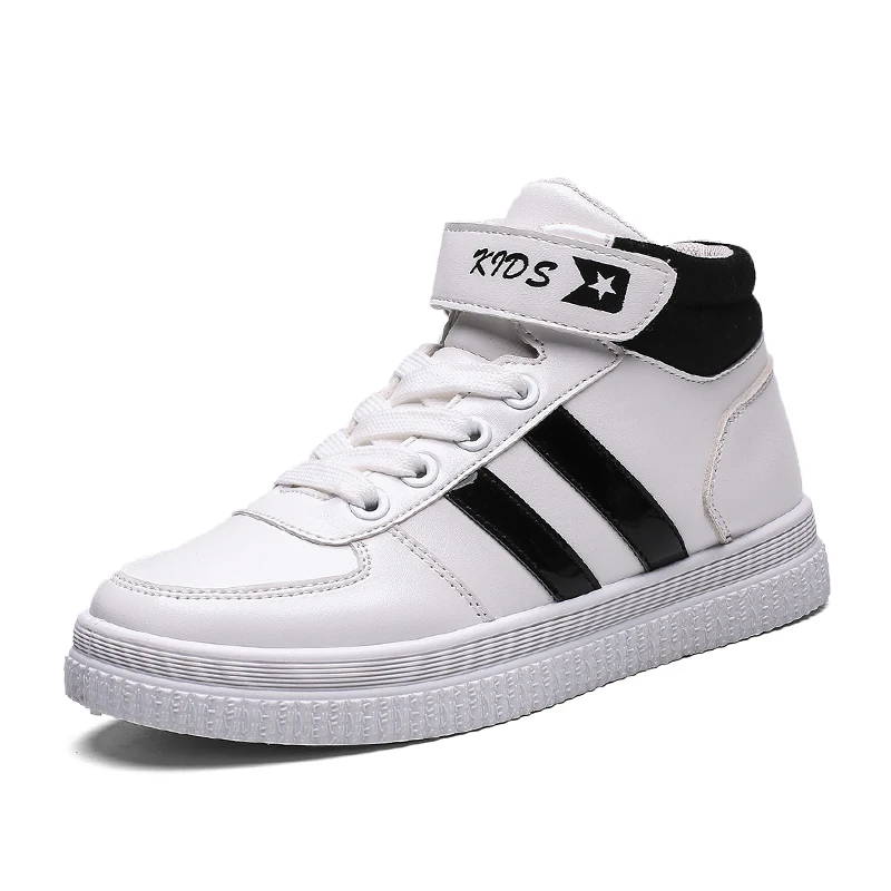 

2019 Winter Kids Sneaker high top Children Casual Boys Patchwork Sneaker Fashion Autumn Student sneakers Anti-Slippery