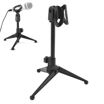 

Portable Black Height 170mm-220mm Metal Microphone Three-Legged Lifting Stand 180 Degree Rotation Angle High Quality