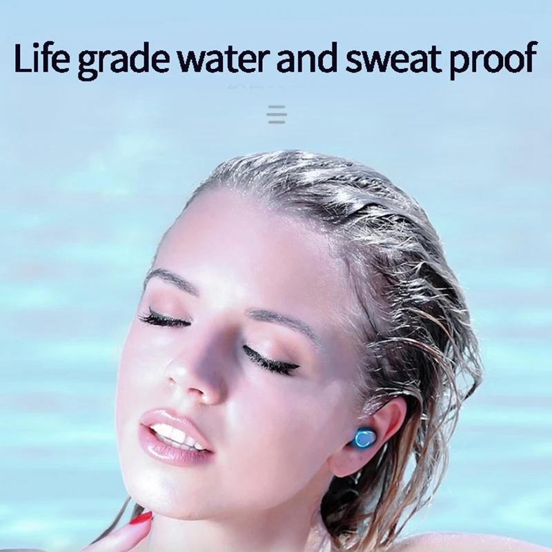 Wireless Earphone Bluetooth 5 0 LED Display F9 TWS Wireless Bluetooth Headphone Earbud 8D Stereo Headset with 1200MAh Power Bank