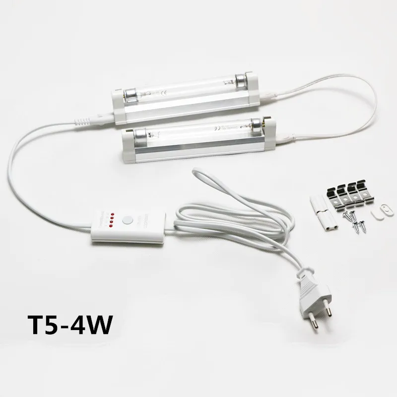 T5 4W x2 kit Таймер УФС-стерилизатор, бактерицидный светильник, генератор ультрафиолетового озона, кварцевый дезинфекция, деодор, трубка для удаления пыли, клещ - Мощность в ваттах: T5 4W x2 kit
