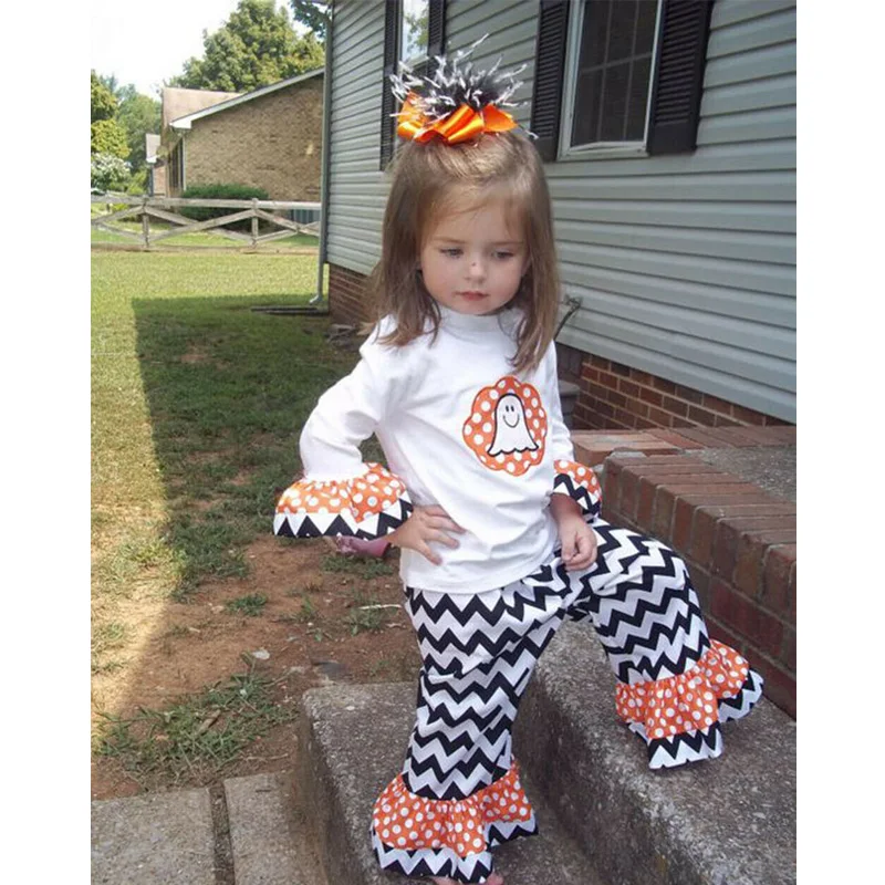 Halloween Clothes Kids Baby Girls Halloween Costume Cute Ghost Long Sleeve Tops+Long Pants Outfits Fashion toddler girls Set Halloween Clothes Kids Baby Girls Halloween Costume Cute Ghost Long Sleeve Tops+Long Pants Outfits Fashion toddler girls Set