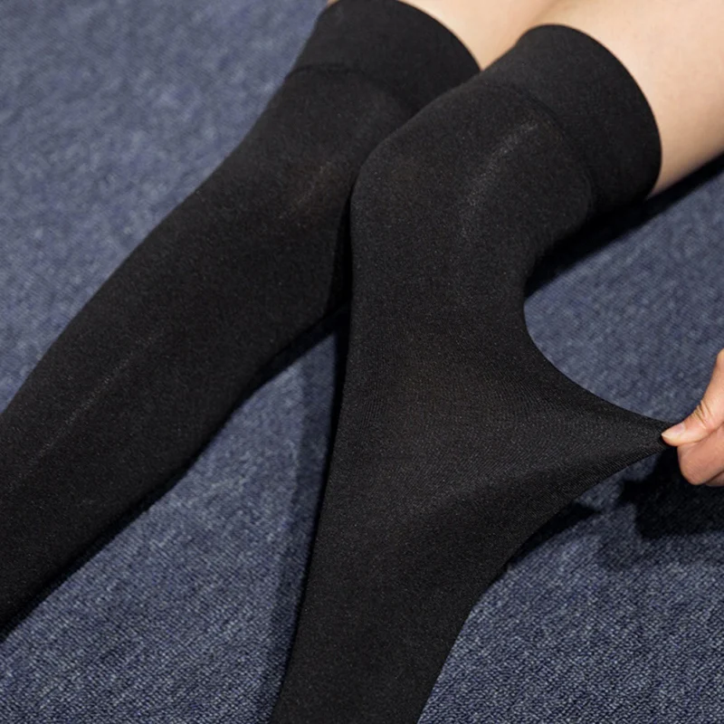 Новинка Осень Зима японский Harajuku эластичные чулки женские плотные теплые носки с начесом выше колена женские длинные чулки