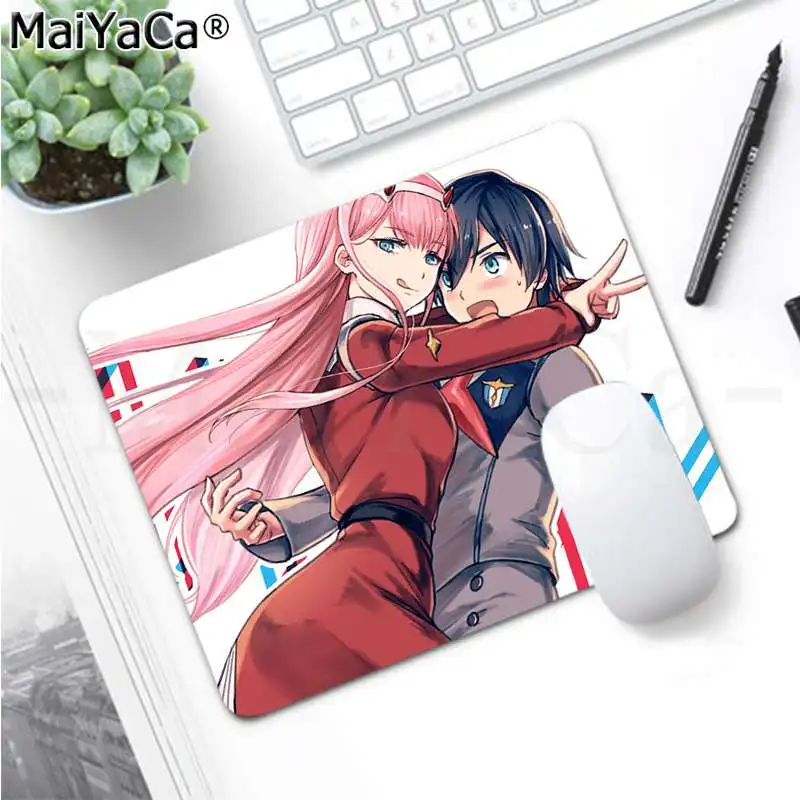 Not Lock Edge18x22cm MaiYaCa пользовательские кожи Ddarling in the Franxx аниме коврики для мыши Аниме Коврик для мыши и ноутбука большой коврик для мыши клавиатуры коврик - Цвет: Not Lock Edge18x22cm