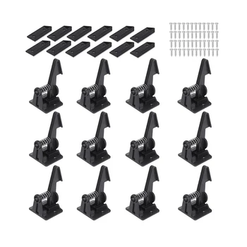 

Child Security Cabinet Locks Latches 12 Pack,Kids Baby Proofing Lock Child Proof Drawer Locks Cupboard Hidden Latch 3 M Adhesive
