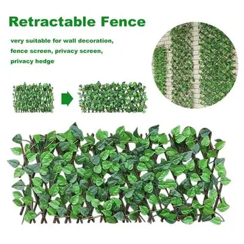 

Telescopic Fence Telescopic Fence Garden Decoration Solid Wood Fence Leaves Private Mesh Grille Private Fence Artificial Fence