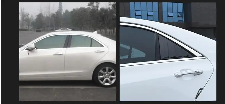 Для Cadillac ATS 2018 2019 Sedan ABS затемнения для задних дверей и окон жалюзи рама оконный