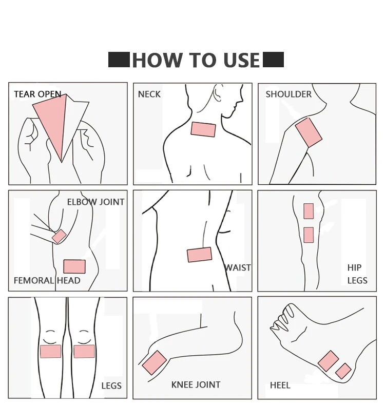100pcs=25 bags 7*10 CM Chinese Medical Pain Relief Patch Back/Muscle Pain Killer Health Care Neck/Arthritis Pain Reliever