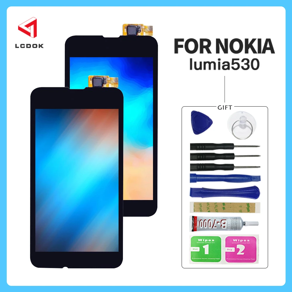 100% тестовый экран для Nokia Lumia 530 ЖК-дисплей с дигитайзером тачскрина в сборе