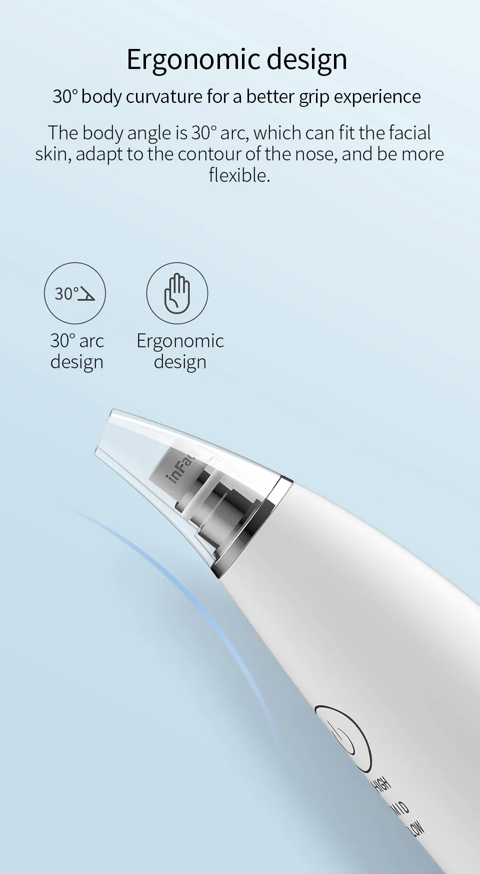 Xiaomi Youpin InFace электрический угорь аппарат Угри косметология аппарат для мыть поры чистящее средство