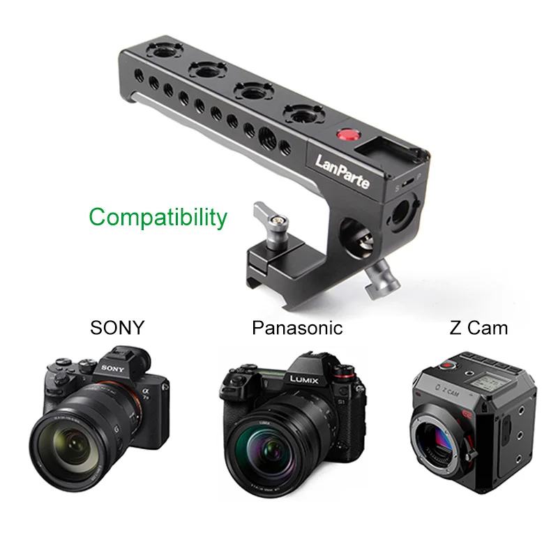 Lanparte Top Handle Z Cam Fs5 A7R4 Gh5 Rec Control Con Nato Per Sony Multi/ Lanc/Per Panasonic