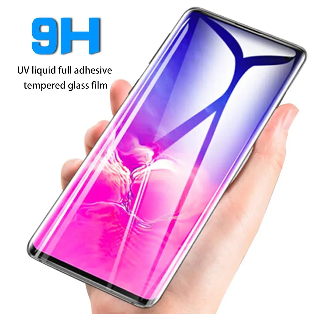 10D 9H UV жидкое Закаленное стекло Защитная пленка для Samsung S8/S9/S10|Защитные стёкла и