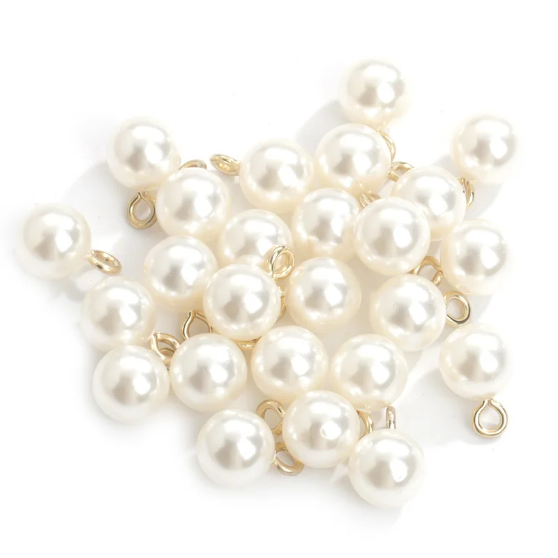 8/10/12/14/16MM Hooked Pearls Earring/Necklace ABS Beads Diy Crafts Clothes Accessories High Quality Jewelry Making Pearls abs beads