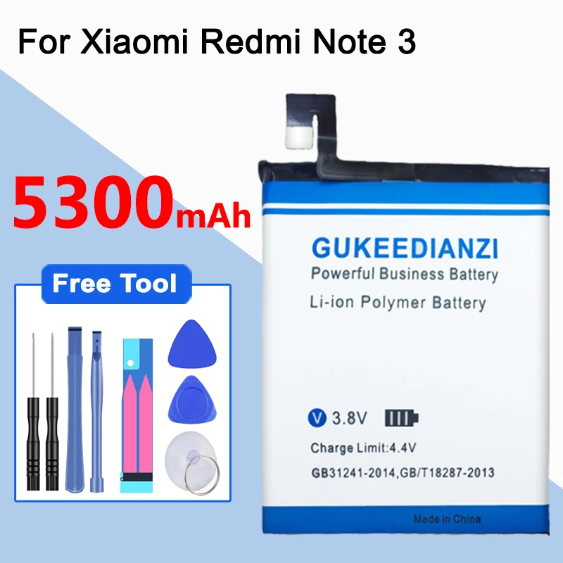 GUKEEDIANZI BM46 5300 мАч для Xiao mi Red mi Note 3, аккумулятор для телефона Xiao mi Red mi Note 3 Note3, запасная батарея для мобильного телефона