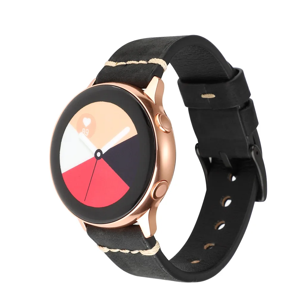Кожаный ремешок Quick Release 20 мм подходит к Samsung Galaxy Watch Активный браслет ремешок фитнес-трекер# G20