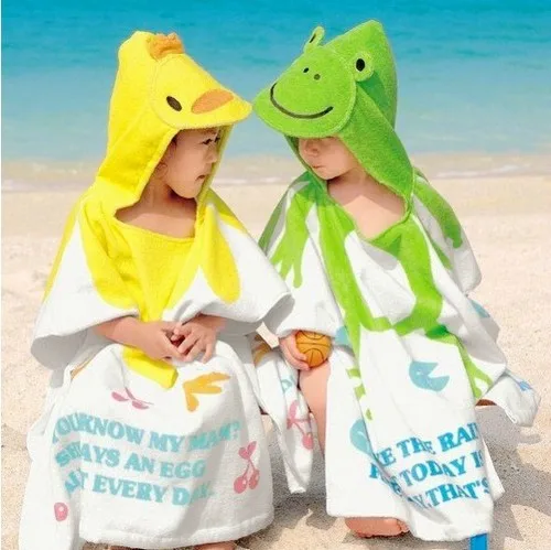 

[Recommended Hot Selling] Baby Animal Cloak Bathrobe Swimming Anti-Cold Thick Cotton Material Children Baby Bathrobe