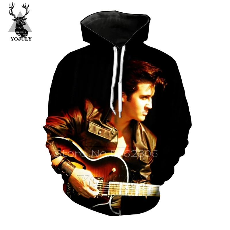 Elvis Presley толстовки странные вещи lil peep Мужская Толстовка Зимняя Толстовка Белый 3D Harajuku модный уличная Топ A42 - Цвет: 9