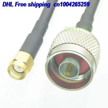 

EMS/ DHL 20pcs N male plug to RPSMA male jack straight KSR240 Jumper pigtail 10FT cable 22j
