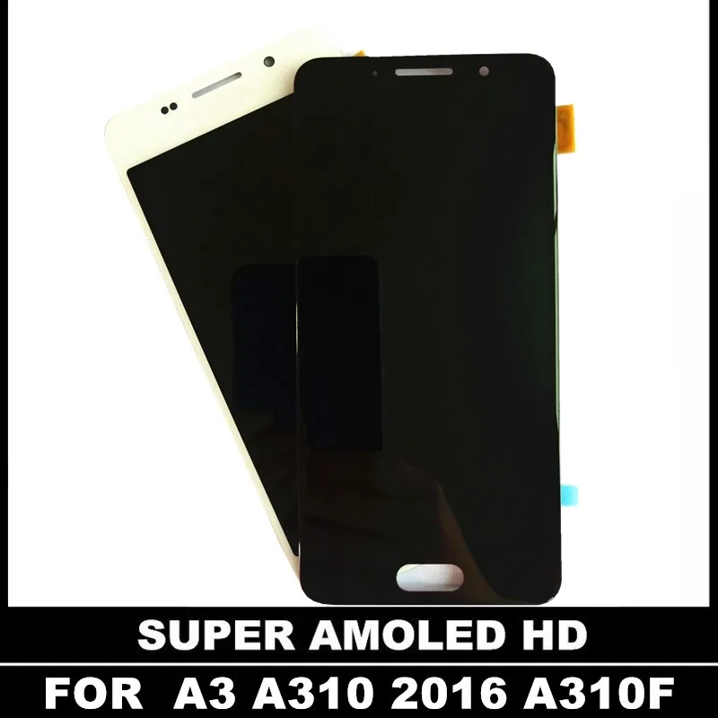 Протестированный ЖК-дисплей для замены для Samsung Galaxy A3 lcd A310F SM-A310F lcd сенсорный экран дигитайзер сборка