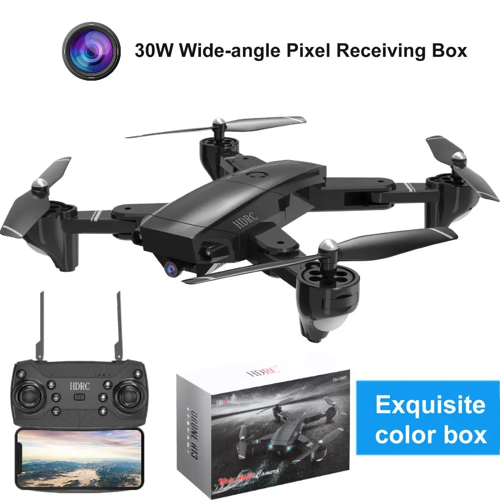 H13 Foldable Drone with HD Camera Four-Axis Folding Aerial Drone 30W Wide Angle WiFi FPV Optical Flow RC Drone Helicopter