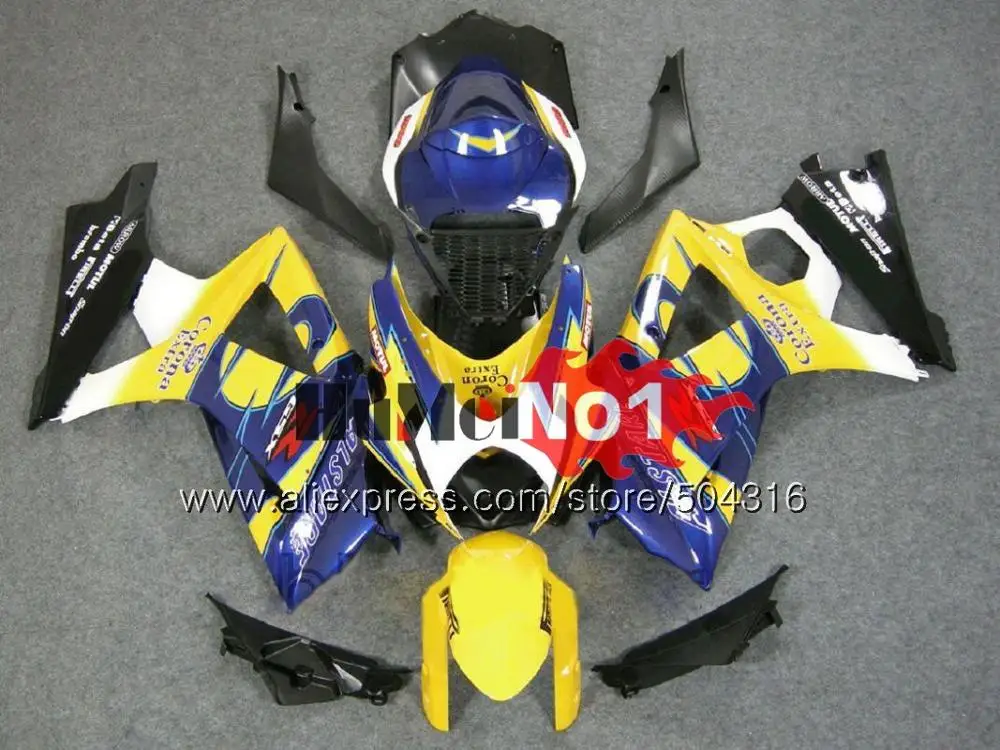 Корпус для SUZUKI GSXR1000 K7 GSX-R1000 GSXR 1000 22MC. 11 1000CC GSXR-1000 07 08 GSX R1000 2007 2008 07 08 синие белые обтекатели - Цвет: No. 23