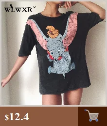 WLWXR Повседневная Harajuku негабаритная футболка Женская Топ с буквенным принтом О-образным вырезом серая летняя свободная длинная футболка женская футболка