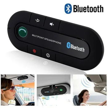 

Mini Sun Visor Clip Bluetooth speakerphone Audio Wireless Handsfree Speaker phone Adapter MP3 Music Receiver Car Kit