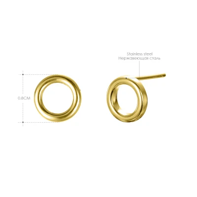 YE14989golden Модные золотые серебряные серьги-гвоздики из нержавеющей стали для женщин офисные маленькие Эффектные серьги-гвоздики минималистичные вечерние ювелирные изделия - Окраска металла: YE14989golden
