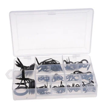 

90pcs/Box Stainless Steel Fishing Rod Tip Ring Eye Guide Repair Kit 23-3mm Fishing Tackles Accessories Replacement