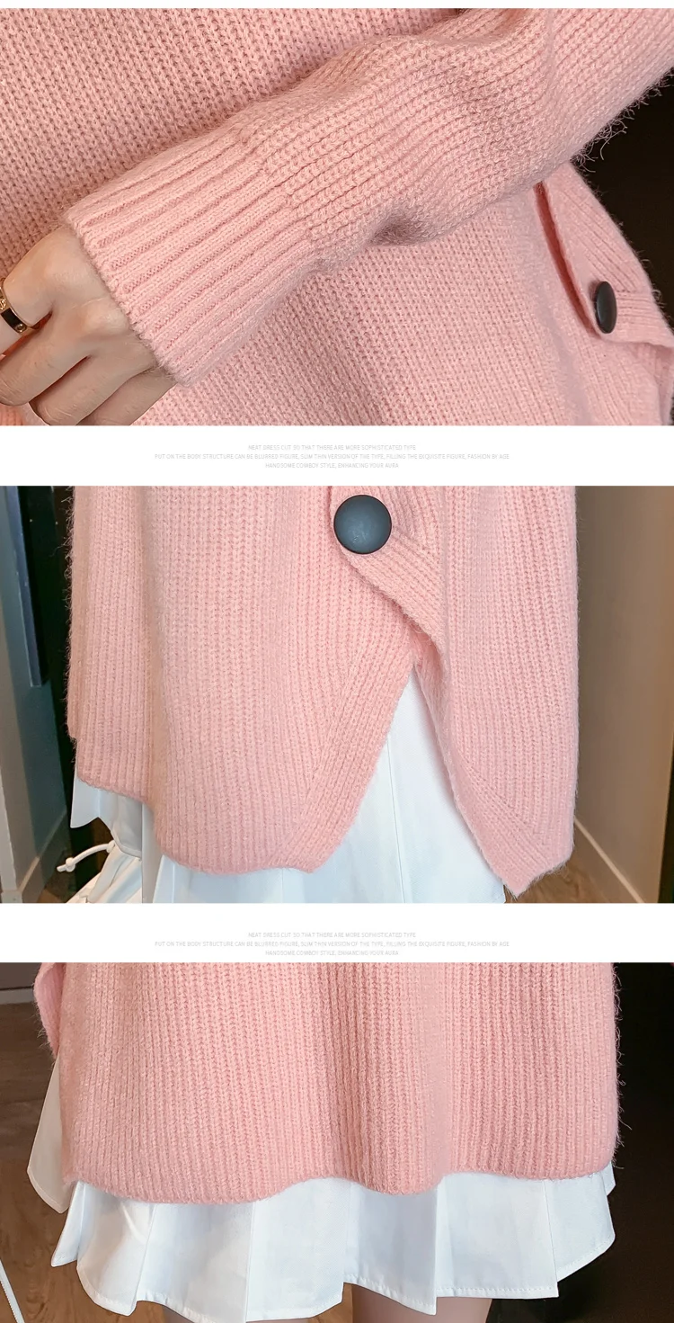 5192 милые Лоскутные свободные свитера трапециевидной формы для беременных, осенне-зимние корейские модные пуловеры, Одежда для беременных женщин