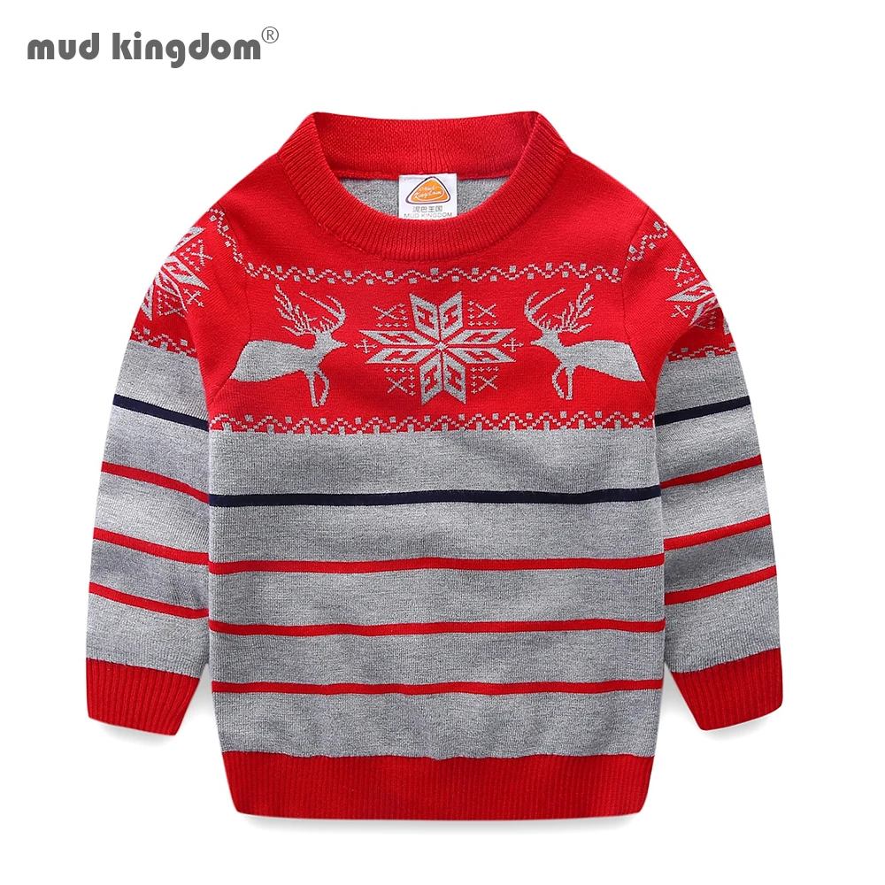 Mudkingdom/свитера для маленьких мальчиков и девочек Вязаный пуловер в полоску с