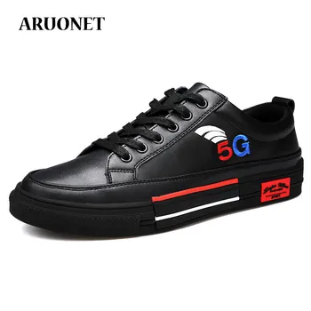 

ARUONET Top Brand Designer High Quality Black Shoes Breathable Shoes Men Cool Street Genuine Leather Shoes Men Mocassino Uomo