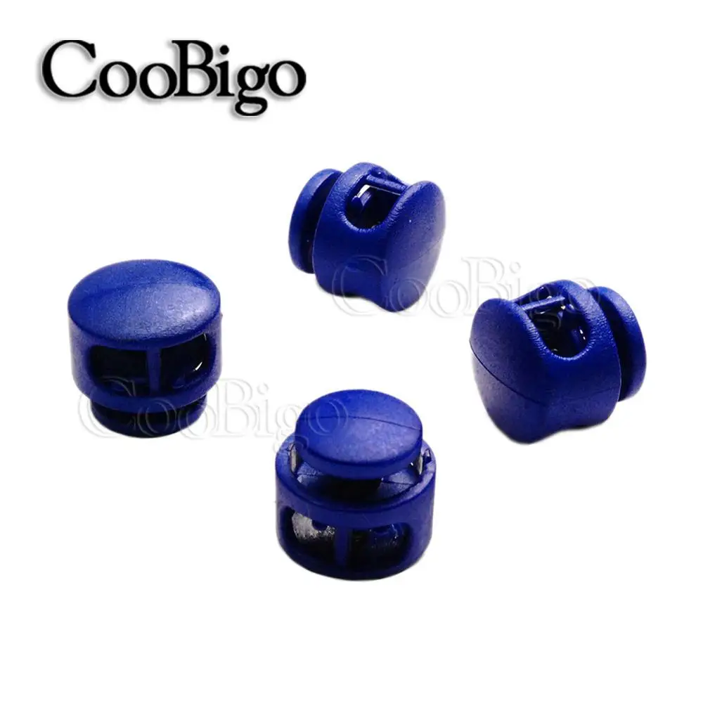 Blue 25 шт. 16,5 мм* 16,5 мм пластик 2 отверстия красочные Паракорд фиксатор шнура зажим тумблер фиксатор шнурки шнур сумка Запчасти Аксессуары - Цвет: Blue