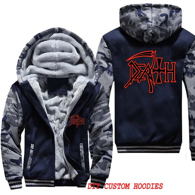 Death Sudadera con capucha de hombre, ropa deportiva, chándal de lana, chaqueta, abrigo de invierno|Sudaderas con capucha y sudaderas| - AliExpress