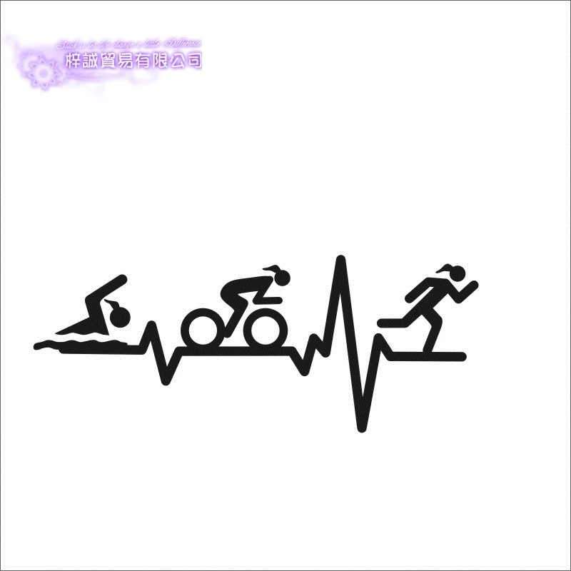 

Triathlon Wall Sticker Decal Swimming Posters Vinyl Wall Decals Decor Mural Triathlon Car Decal