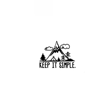 

Keep It Simple and Adventurous Personality Car Sticker Decal Motorcycle Pvc Sticker for Various Models Black/white, 18CM*13CM