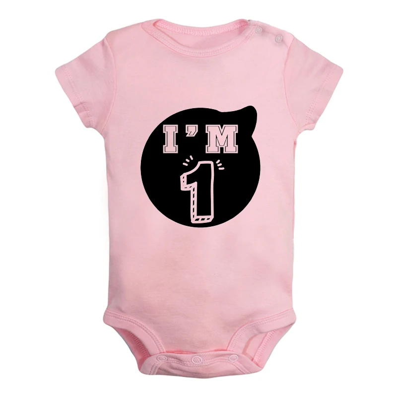 JaBaby2726PD Одежда для новорожденных с изображением героев мультфильма «I'm 1 Year»; милый комбинезон с изображением свечи для первого дня рождения; Одежда для младенцев; подарок на день рождения - Цвет: JaBaby2726PD